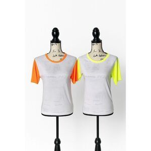 ON FIRE Women’s Color Block T-Shirt Bundle | Neon Yellow & Neon Orange Sleeves |